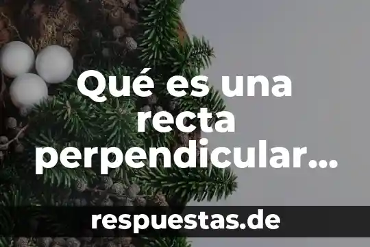 Qué es una recta perpendicular ejemplos