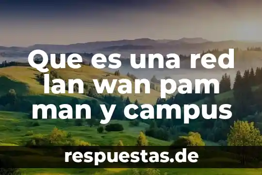 Qué es una loseta de una red LAN 5 Que es una red lan wan pam man y campus