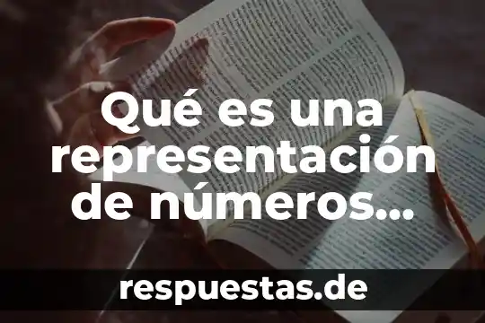 Que es el significado de los números 4 Qué es una representación de números exacta
