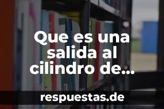 Que es una salida ssr 5 Que es una salida al cilindro de freno