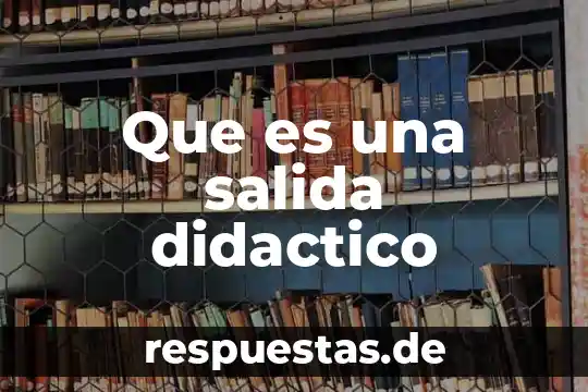 Que es una salida didactico