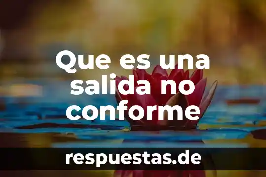 Que es una salida ssr 6 Que es una salida no conforme