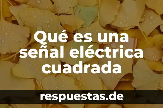 Que es la envoltura electrica 3 Qué es una señal eléctrica cuadrada
