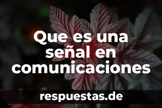 Señal no tirar objetos al suelo que es 4 Que es una señal en comunicaciones