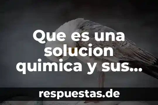 Qué es una composición química significado químico 8 Que es una solucion quimica y sus componentes