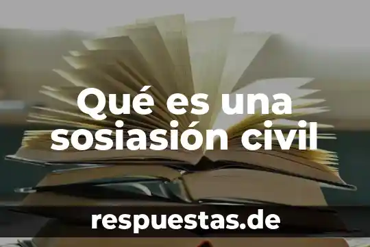 Legislación civil que es 5 Qué es una sosiasión civil