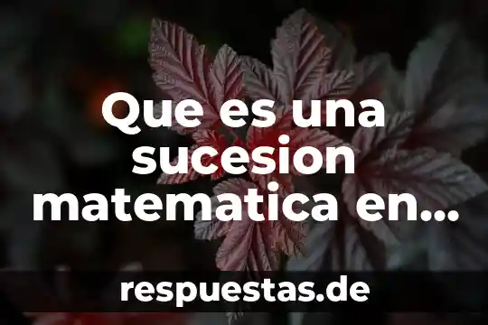 Que es el enésimo termino sucesión 7 Que es una sucesion matematica en una empresa
