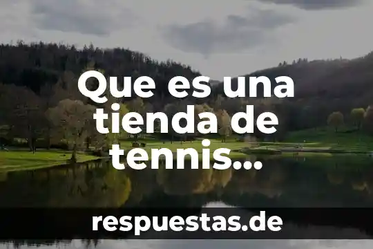 Sumiso definición que es 8 Que es una tienda de tennis definicion