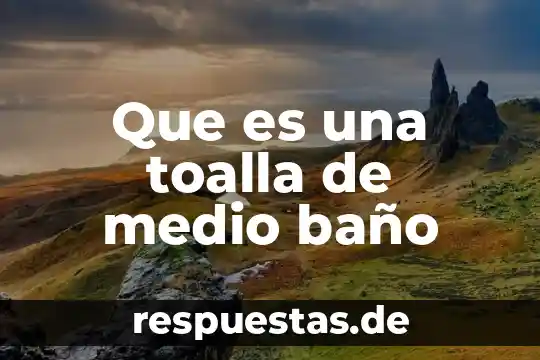 Que es bueno para ir al baño 5 Que es una toalla de medio baño
