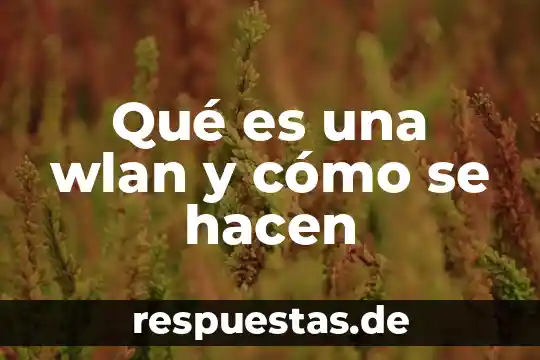 Qué es WLAN en red 6 Qué es una wlan y cómo se hacen