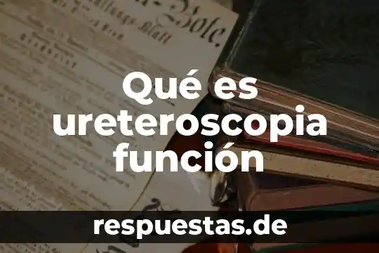 Que es el tdi significado 8 Qué es ureteroscopia función