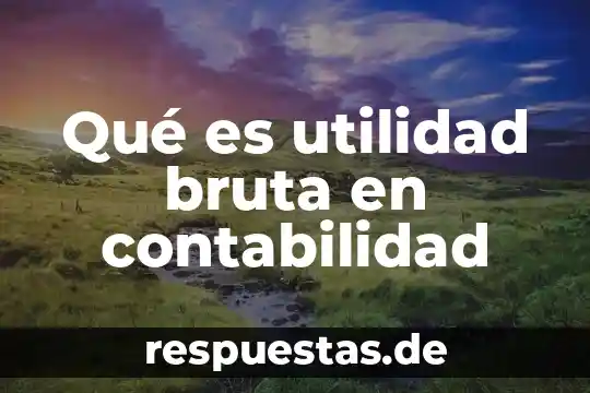 Que es devoluciones sobre venta en contabilidad 3 Qué es utilidad bruta en contabilidad