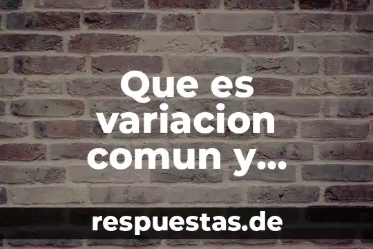 Qué es el conocimiento común y sus características 6 Que es variacion comun y especial