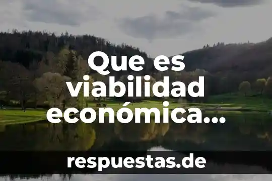 Que es libertad economica en economia 7 Que es viabilidad económica ejemplos