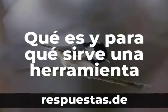 Qué es y para qué sirve una herramienta