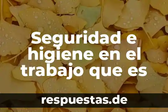 Que es la higiene personal frases 6 Seguridad e higiene en el trabajo que es