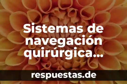 Que es conciencia quirurgica en enfermeria 7 Sistemas de navegación quirúrgica O.R.L. que es