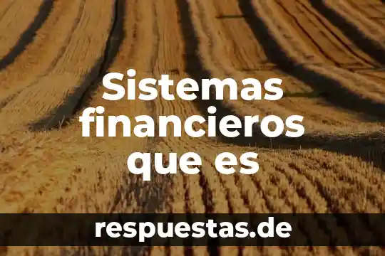 Que es administracion de negocios bancarios y financieros 7 Sistemas financieros que es