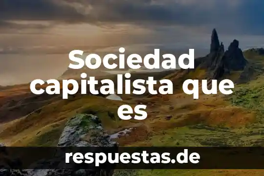Que es economia capitalista y socialista 3 Sociedad capitalista que es