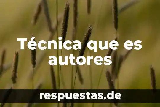 Que es una meta segun autores 6 Técnica que es autores