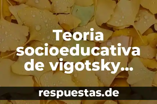 Que es ludica segun vigotsky 6 Teoria socioeducativa de vigotsky que es