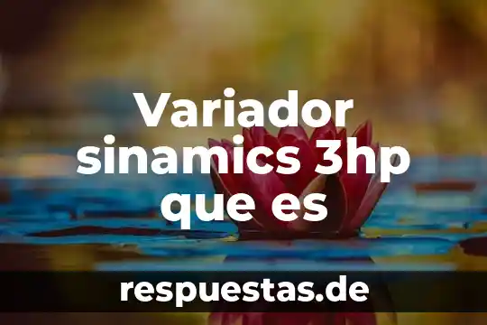 Que es arte.de 3 Variador sinamics 3hp que es