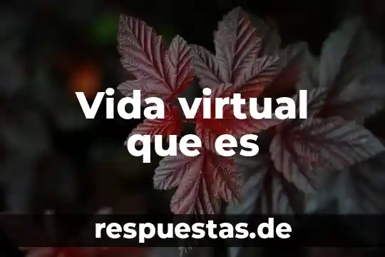 Que es vuelve a la vida 3 Vida virtual que es