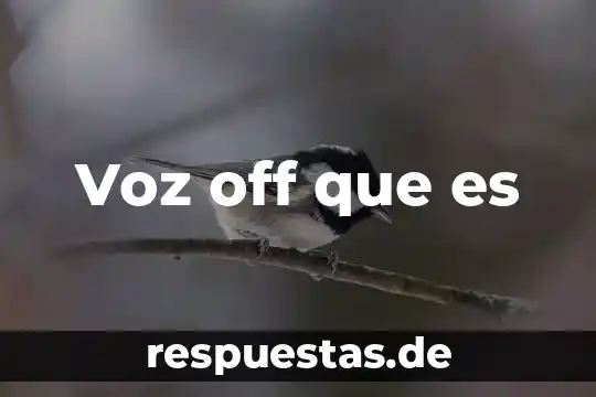 Voz off que es