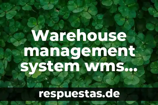Warehouse management system wms que es