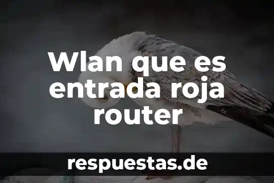 Qué es WLAN en red 7 Wlan que es entrada roja router