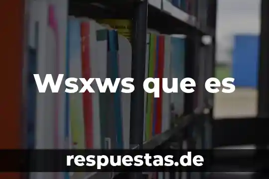 Xsonar que es 5 Wsxws que es